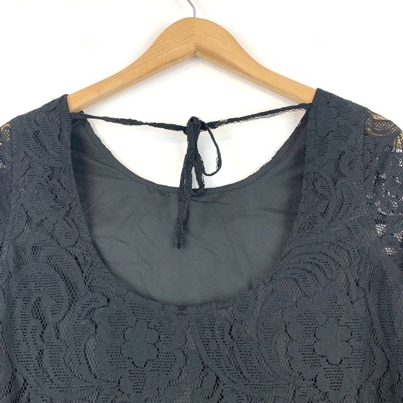 Jack black lace overlay shift dress small - Picture 6 of 8